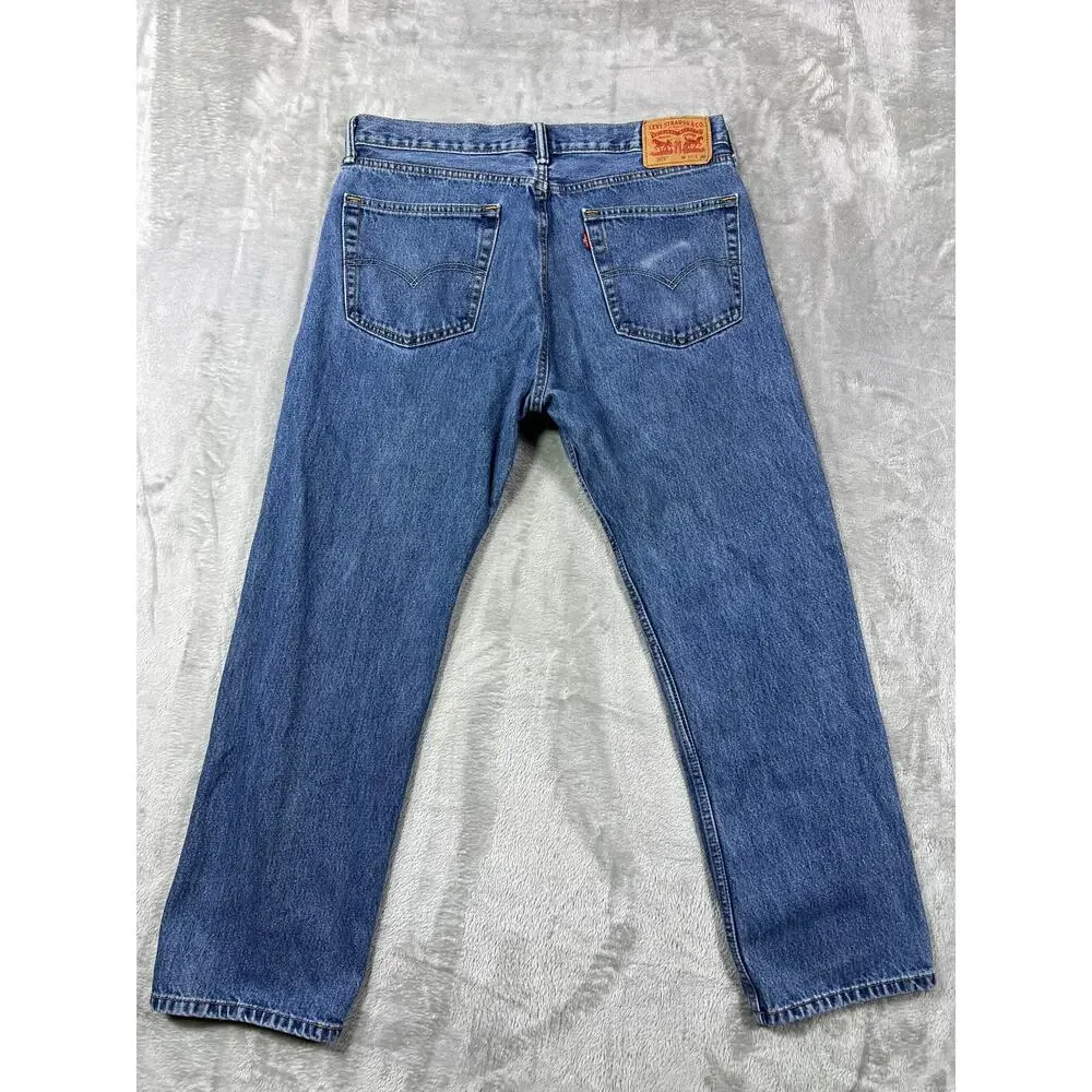 Levi’s 505 Blue Jeans 36x30 Straight Leg Classic Denim 100 Cotton